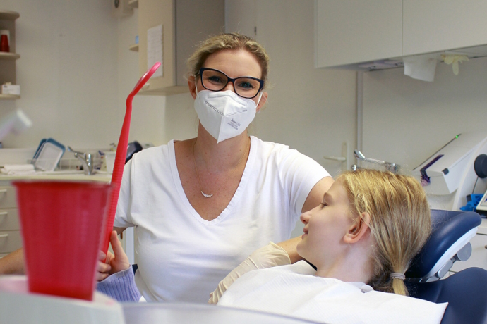 Marlene Gruber-Fürschuss mit Patientin